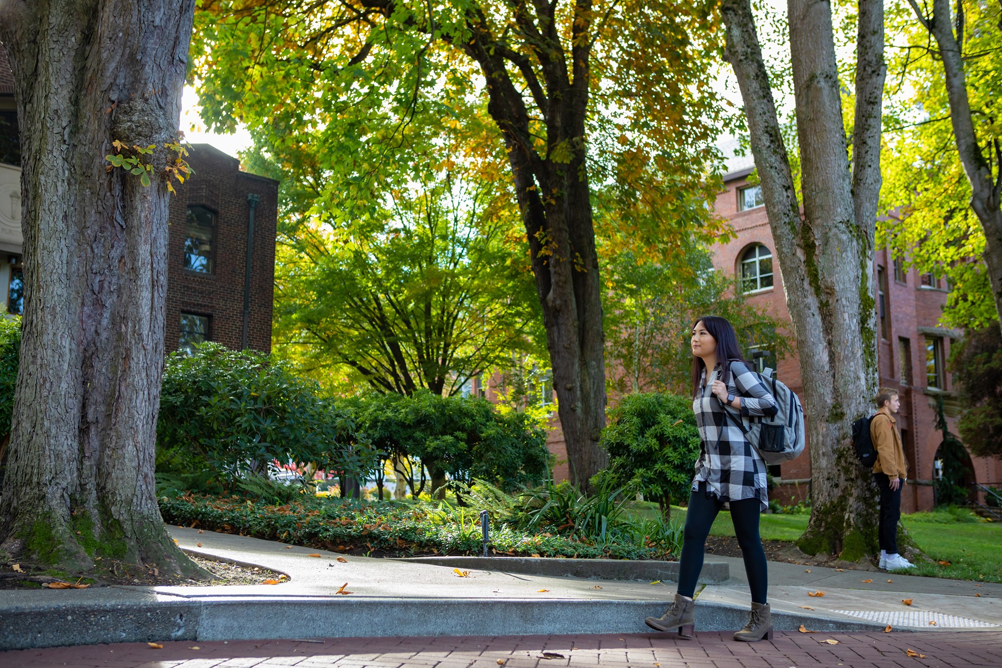 SPU student walking