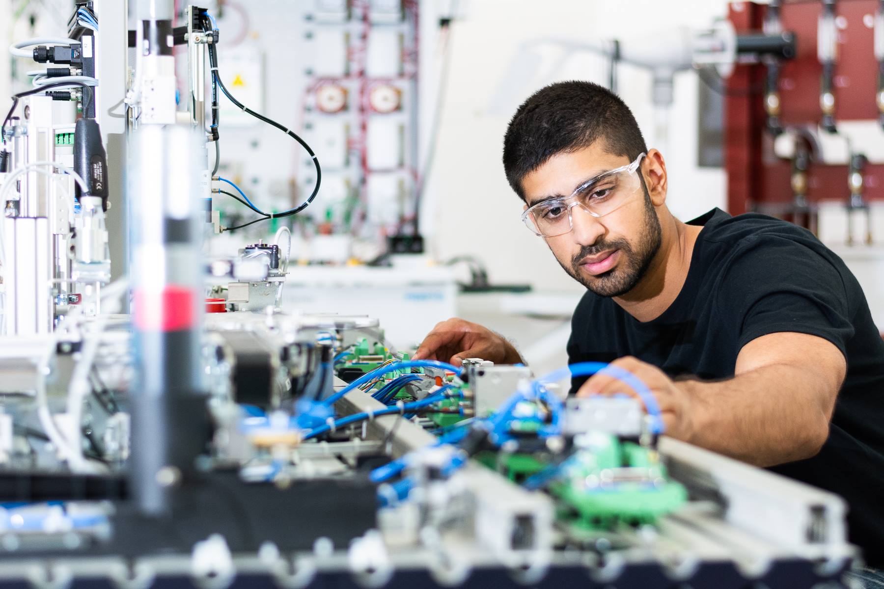 KPU student in a lab