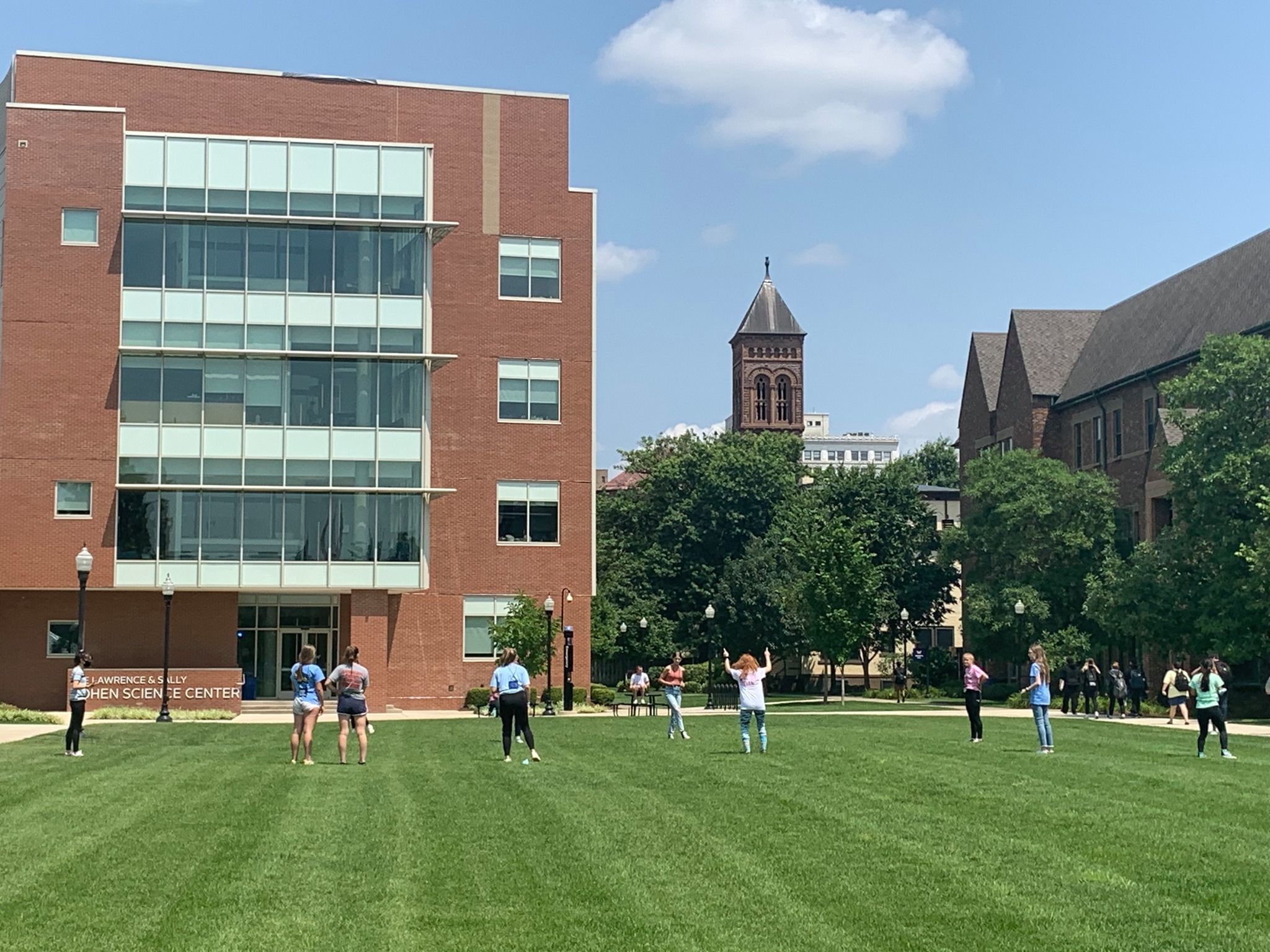 Wilkes students on lawn