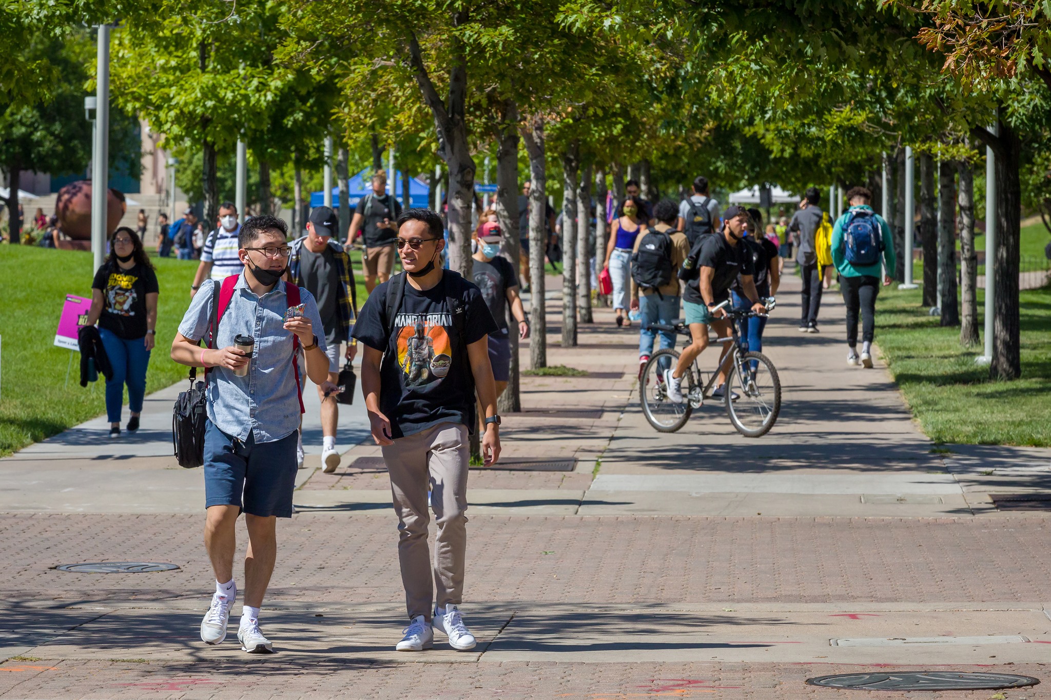 University of Colorado Denver students walking