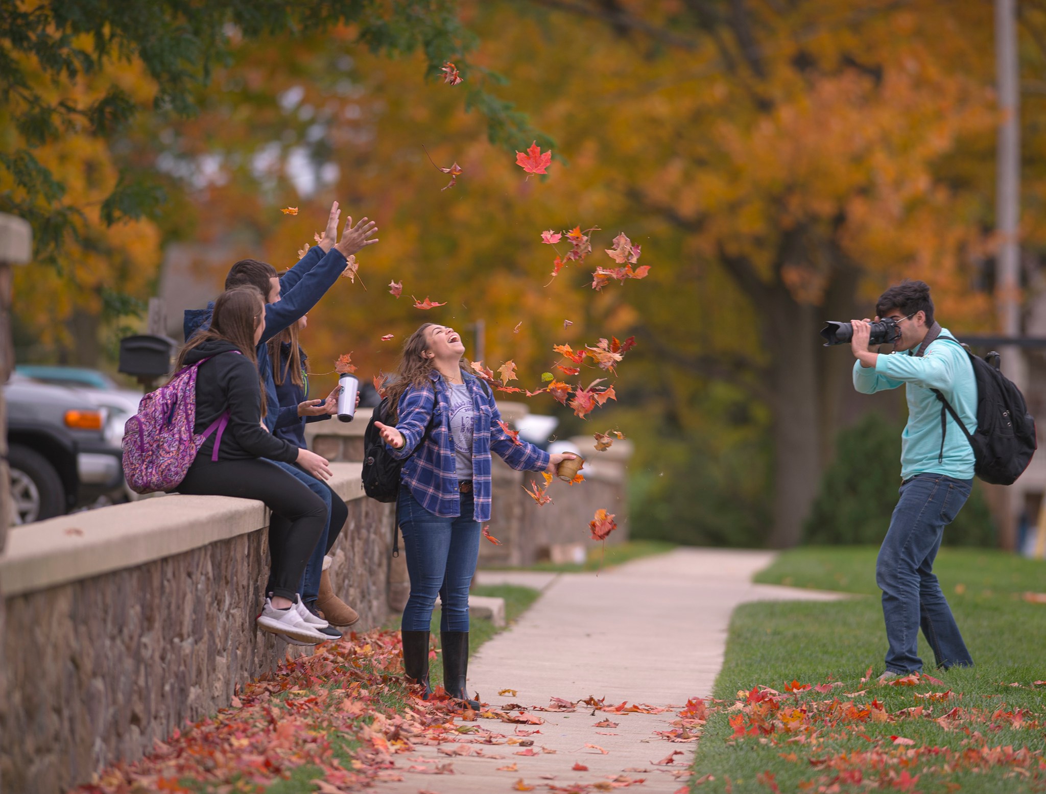 Trine students having fun