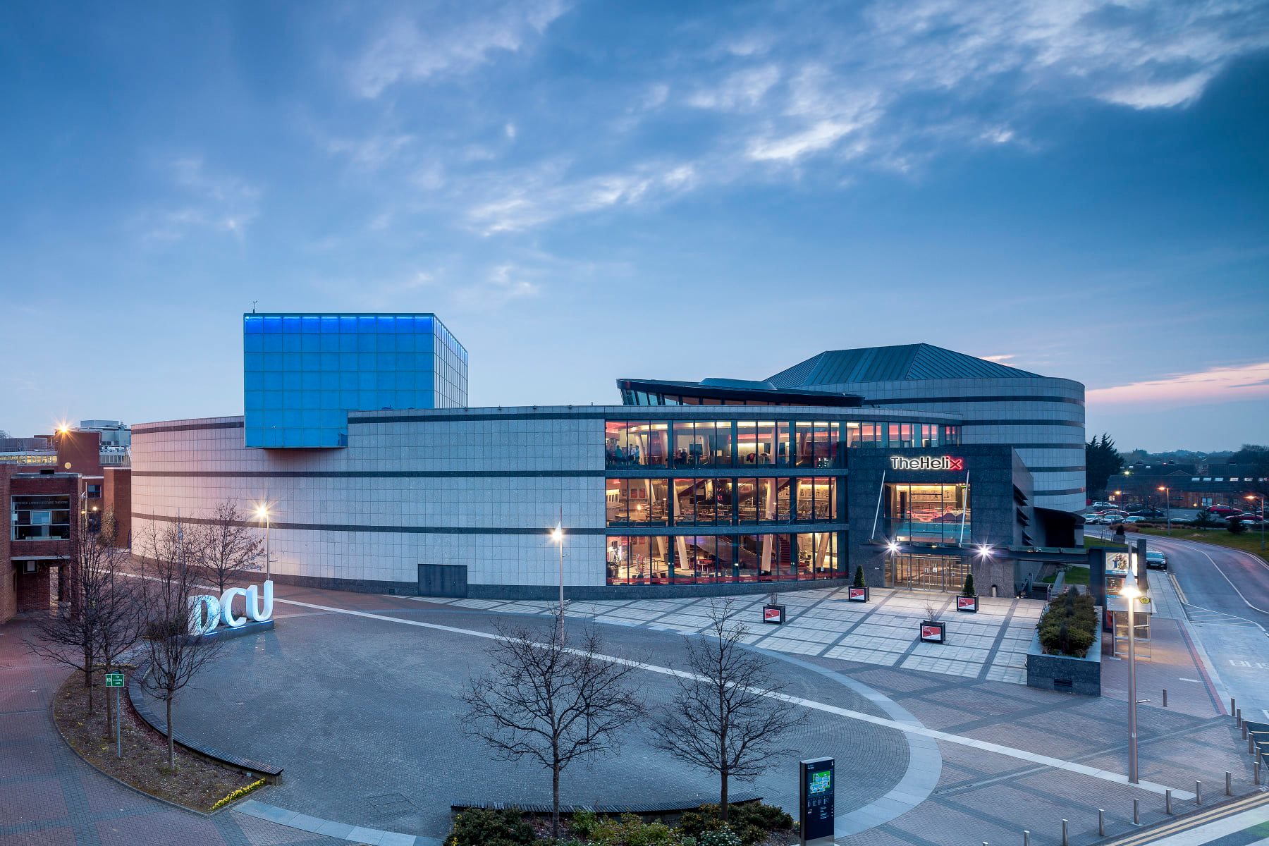 DCU and Helix at dusk